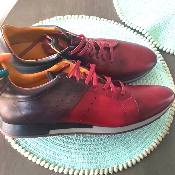 MEZLAN Italian Patina Calfskin Multitone Sneakers Men's 13 - Picture 8 of 16